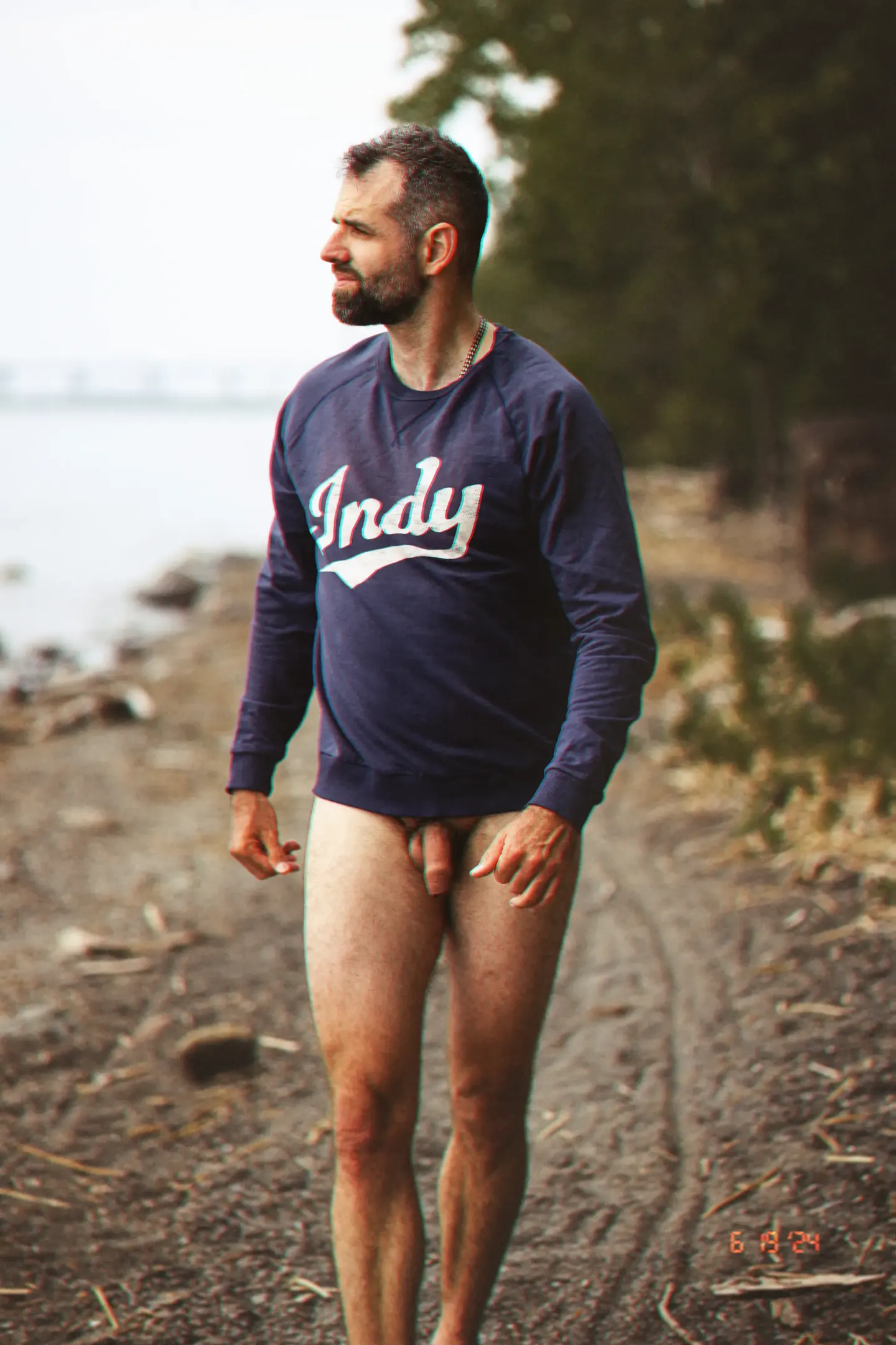 Nu masculin artistique, nu exterieur bord eau — Belle Tronche, galerie nu intégral